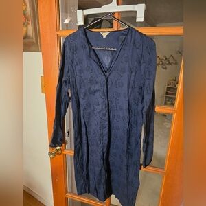 Layla Navy Long Sleeve Tunic Dress